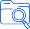 Folder with magnifying glass illustration